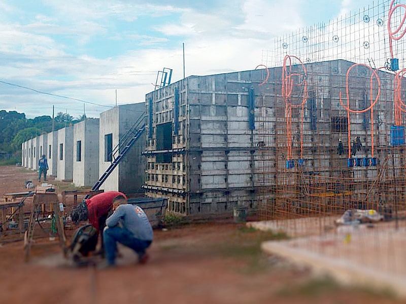 parede de concreto no Minha Casa Minha Vida